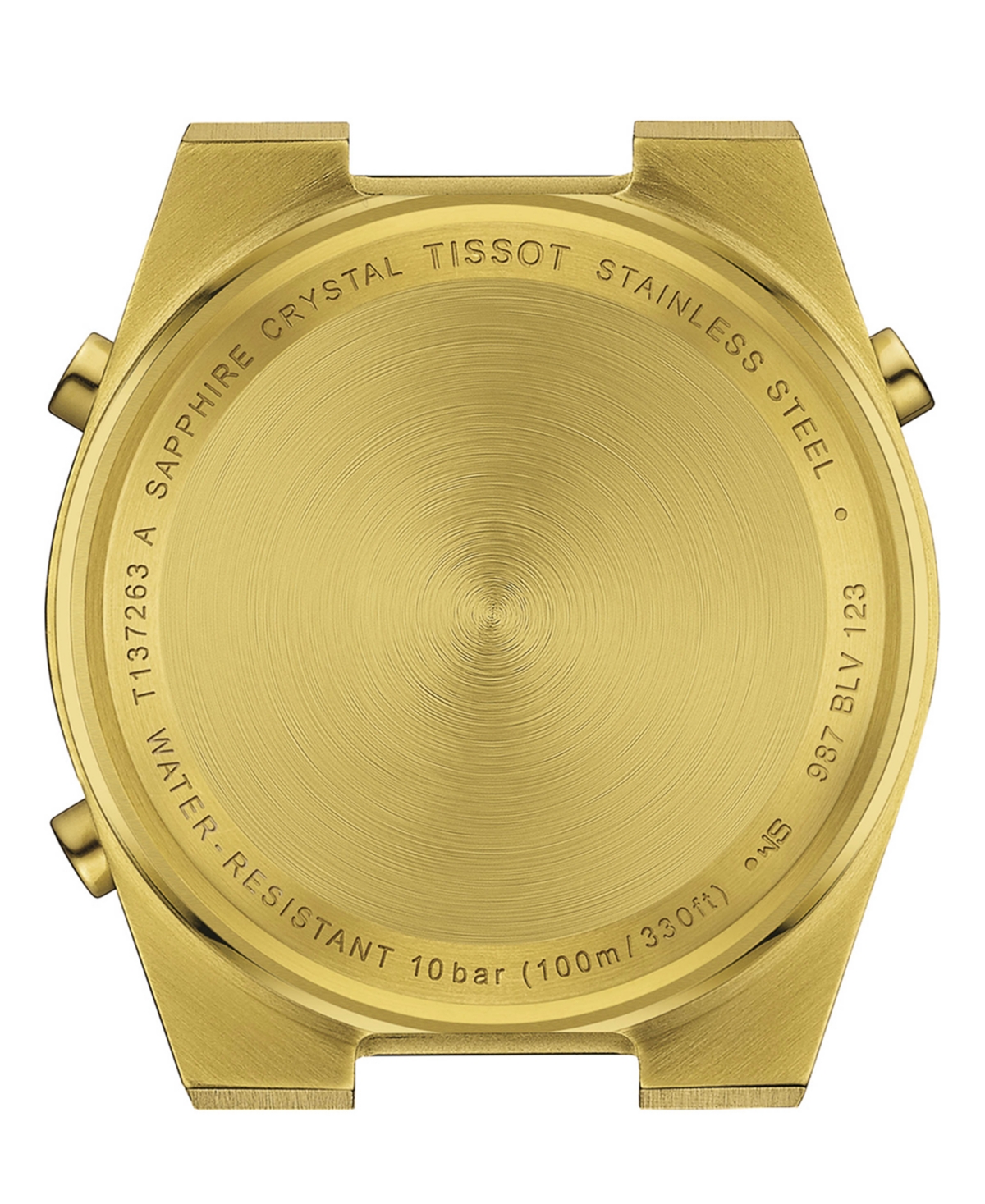 Shop Tissot Unisex Digital Prx Gold Pvd Stainless Steel Bracelet Watch 35mm