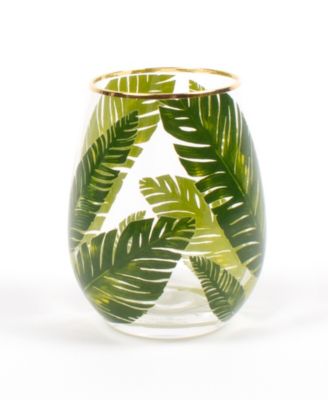 Botanical Stemless Wine Glasses, Set of 4