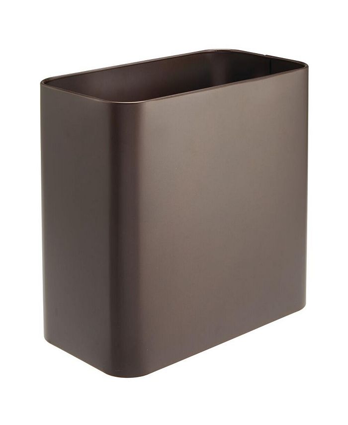 mDesign Metal 2.4 Gal. Bathroom Trashcan Wastebasket Garbage Bin Macy's