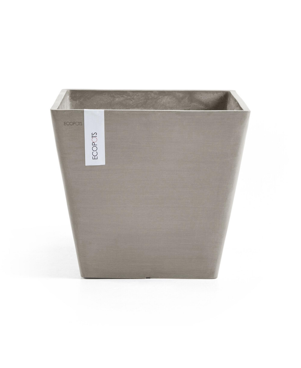 Rotterdam Indoor and Outdoor Square Planter, 12in - Taupe