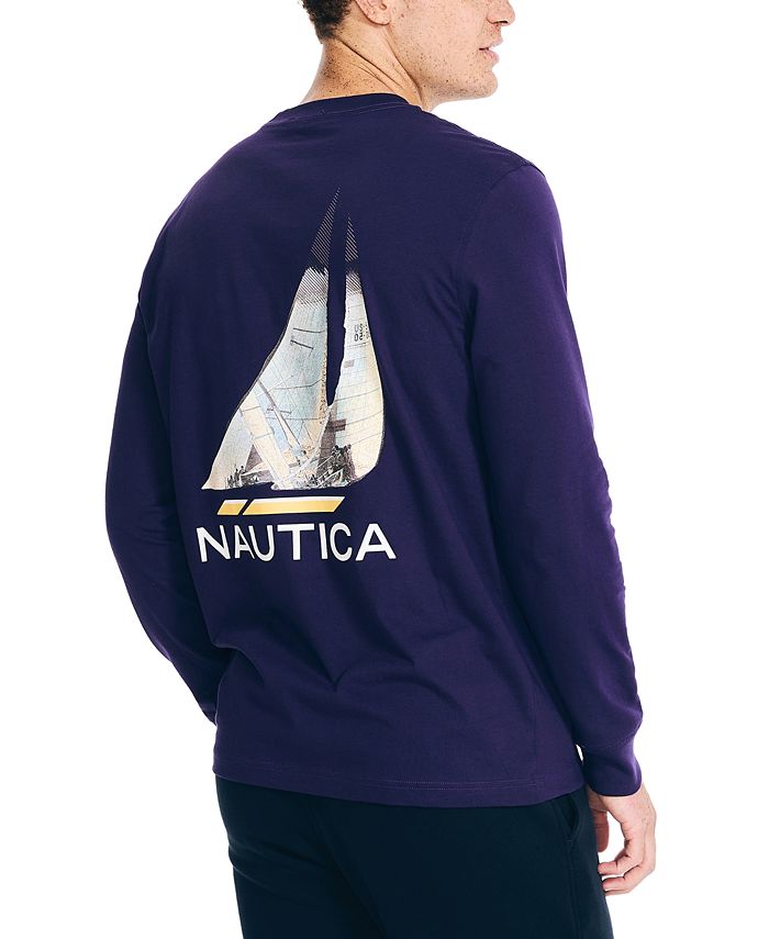 Nautica Men's Classic-Fit Logo Graphic Long-Sleeve Pocket T-Shirt - Macy's