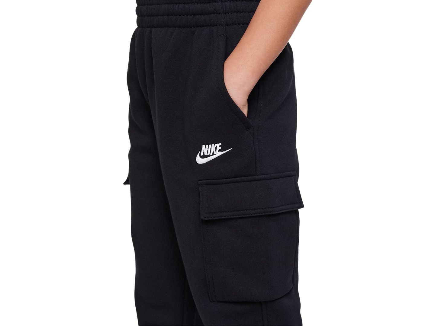 Детские брюки Nike Sportswear Club Fleece Cargo, цвет: Чёрный — фото 3