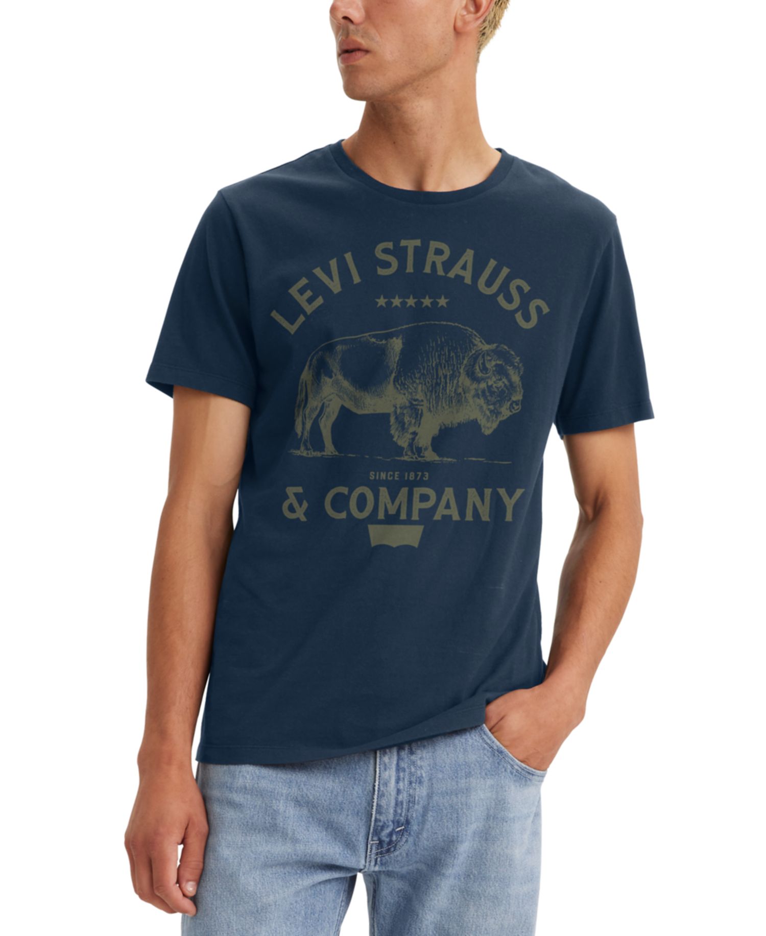 Men's Classic Short-Sleeve Graphic Crewneck T-Shirt