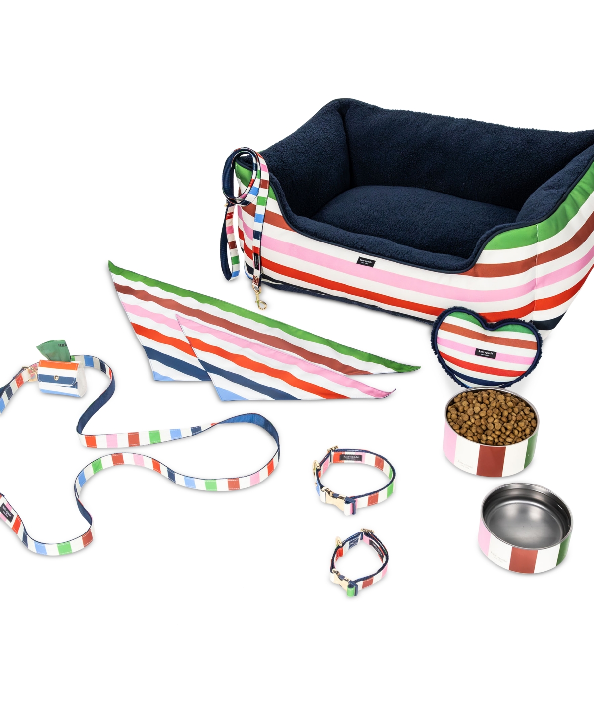 Kate Spade New York Adventure Stripe Stainless Steel Dog Bowl - Bowl