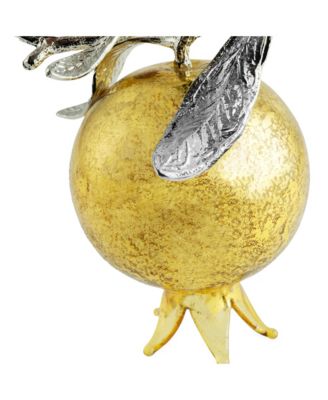 Pomegranate Gold-Tone Glass Ornament