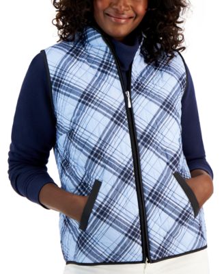 Karen Scott Women s Plaid Sleeveless Puffer Vest Created for Macy s Macy s