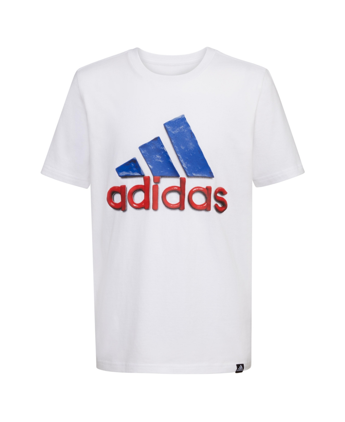 Adidas Originals Adidas Big Boys Short Sleeve Clay Logo T-shirt In White