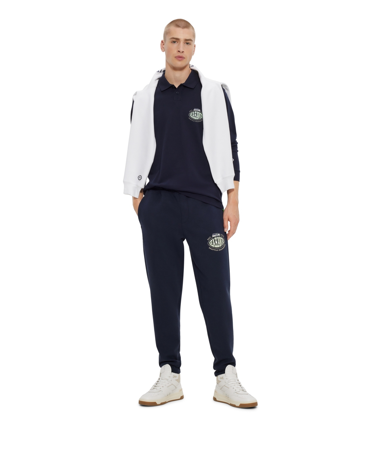 Boss by Hugo Men's x Nfl Long-Sleeved Polo Shirt