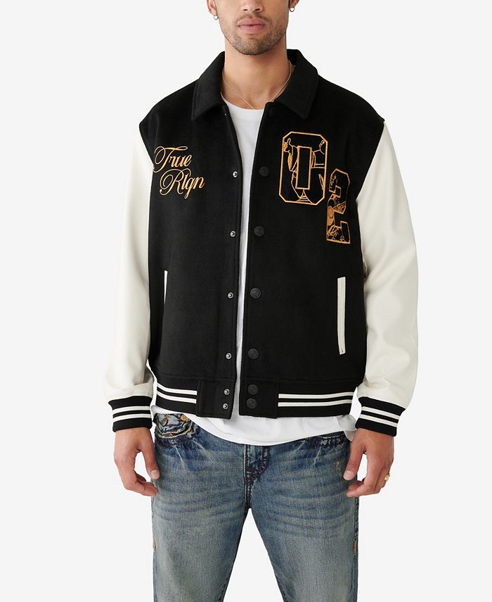 True Religion Men's TR02 Varsity Jacket - Macy's