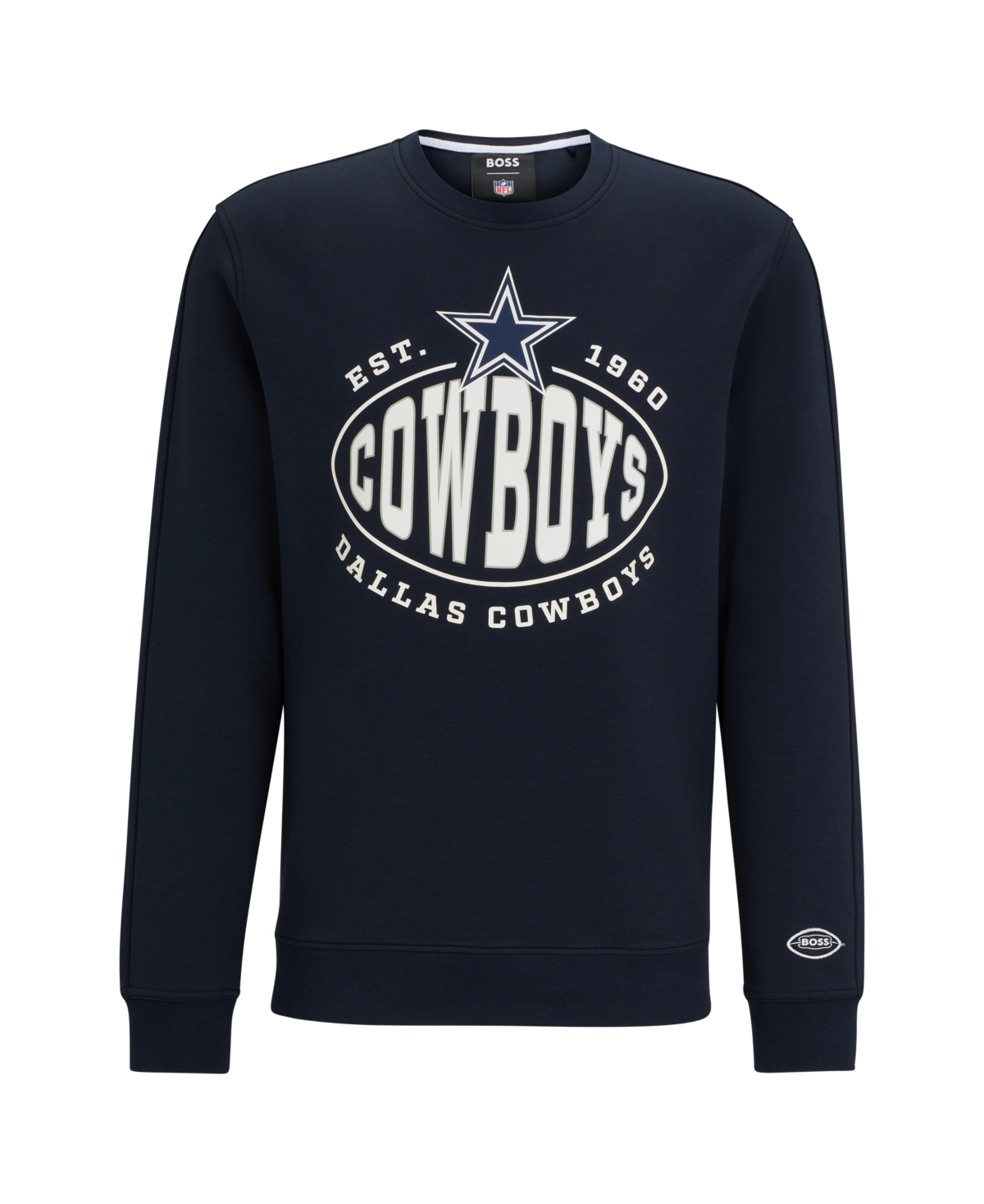 Shop Hugo Boss Boss By  Men's Boss X Dallas Cowboys Nfl Sweatshirt In Dark Blue