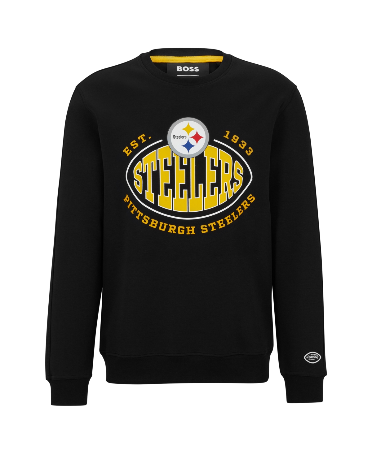 Shop Hugo Boss Boss By  Men's Boss X Nfl Pittsburg Steelers Sweatshirt In Charcoal