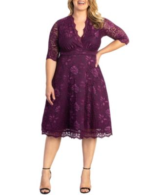 Kiyonna - Womens Plus Size Mademoiselle Lace Dress