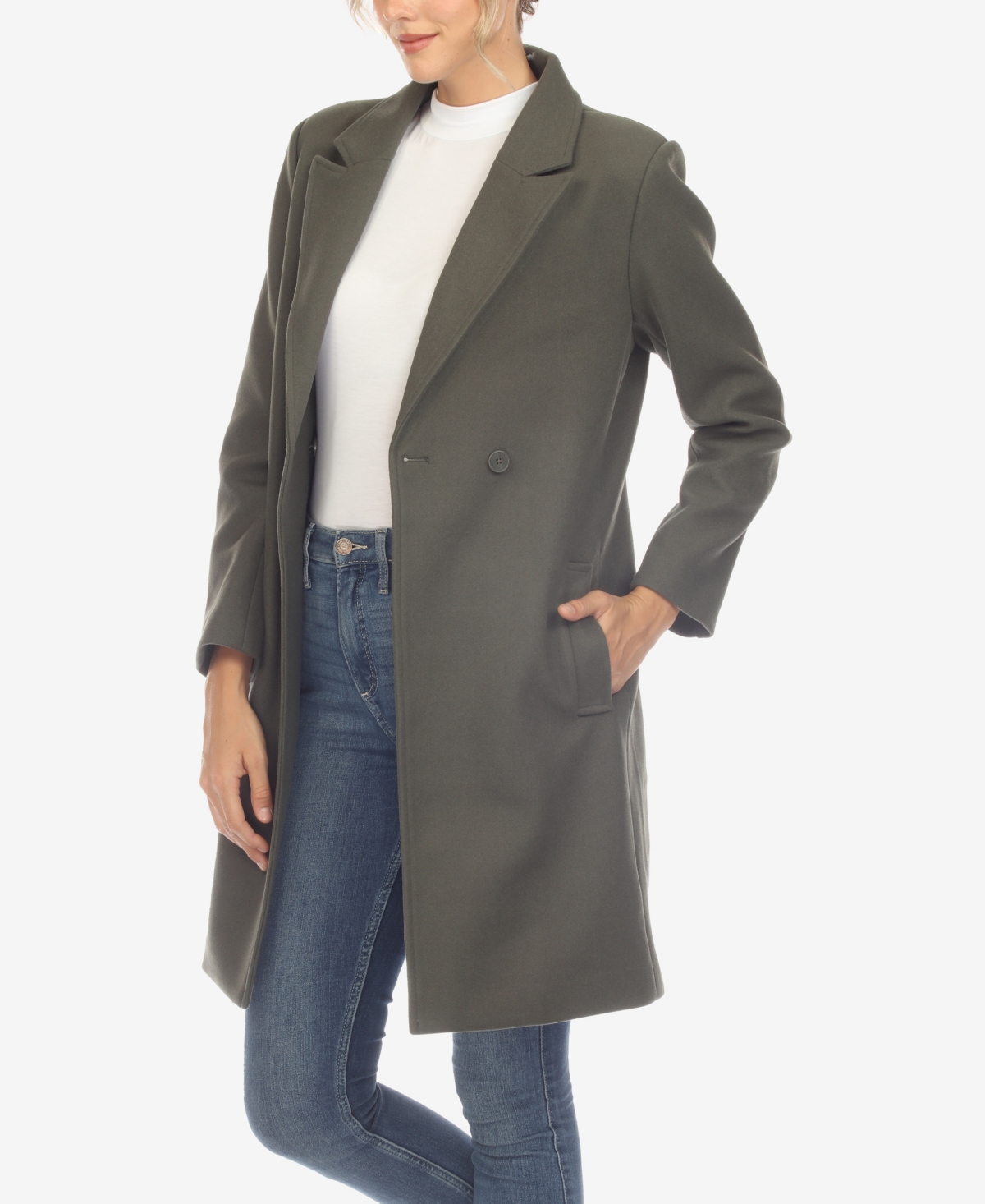 White Mark Women's Classic Walker Coat