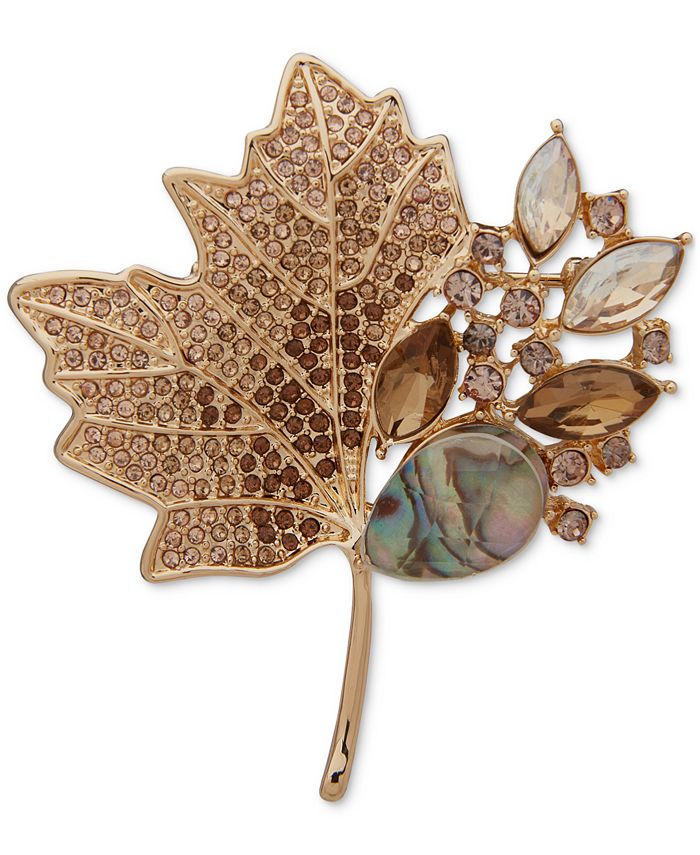 Korean Style Designer Brooch For Women Maple Leaf Lady Pin With