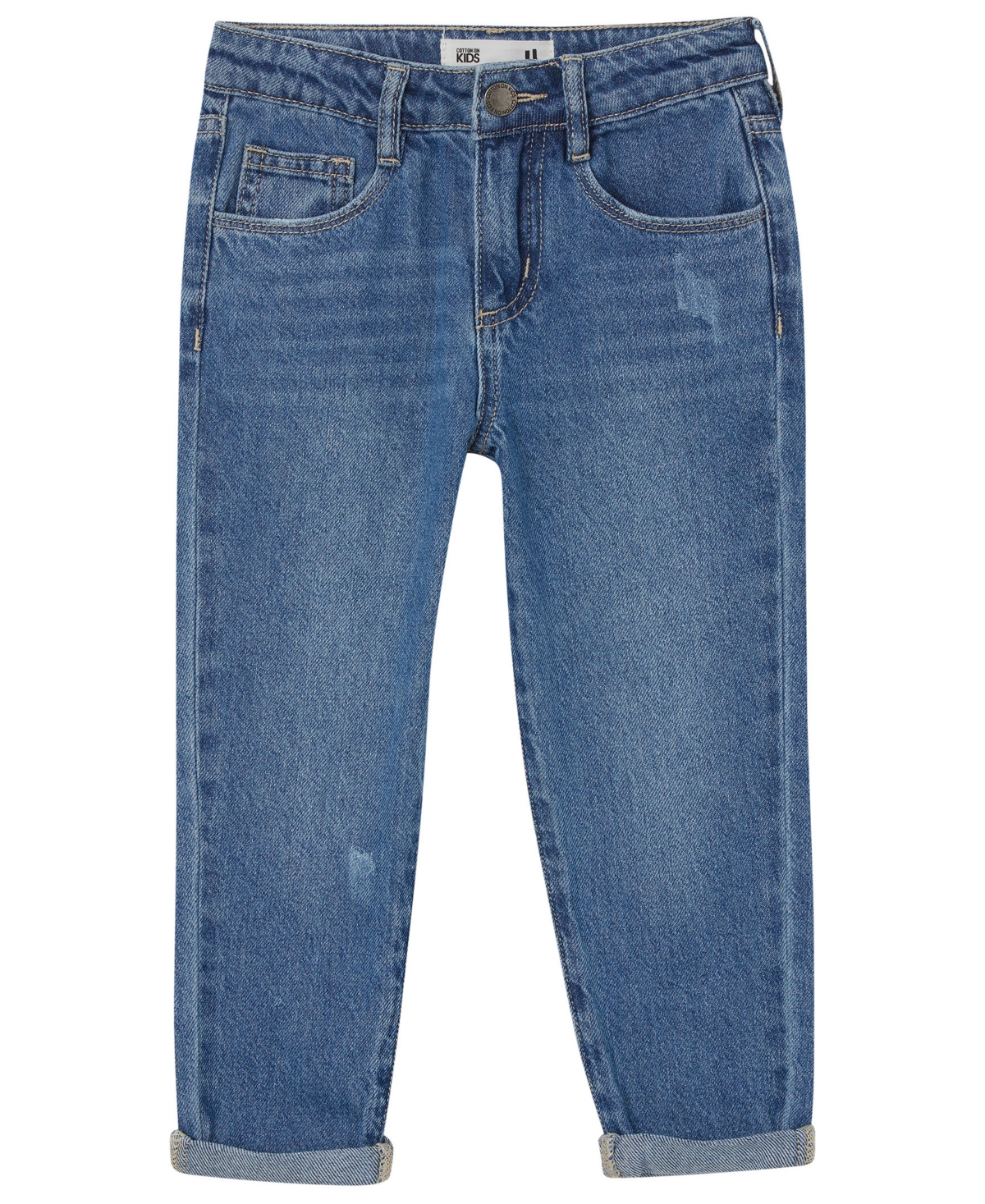 Shop Cotton On Big Girls India Mom Mid Rise Jeans In Weekend Blue Wash