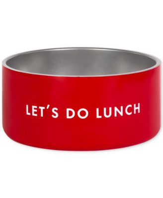 kate spade new york - Large Red & Pink Stainless Steel Dog Bowl