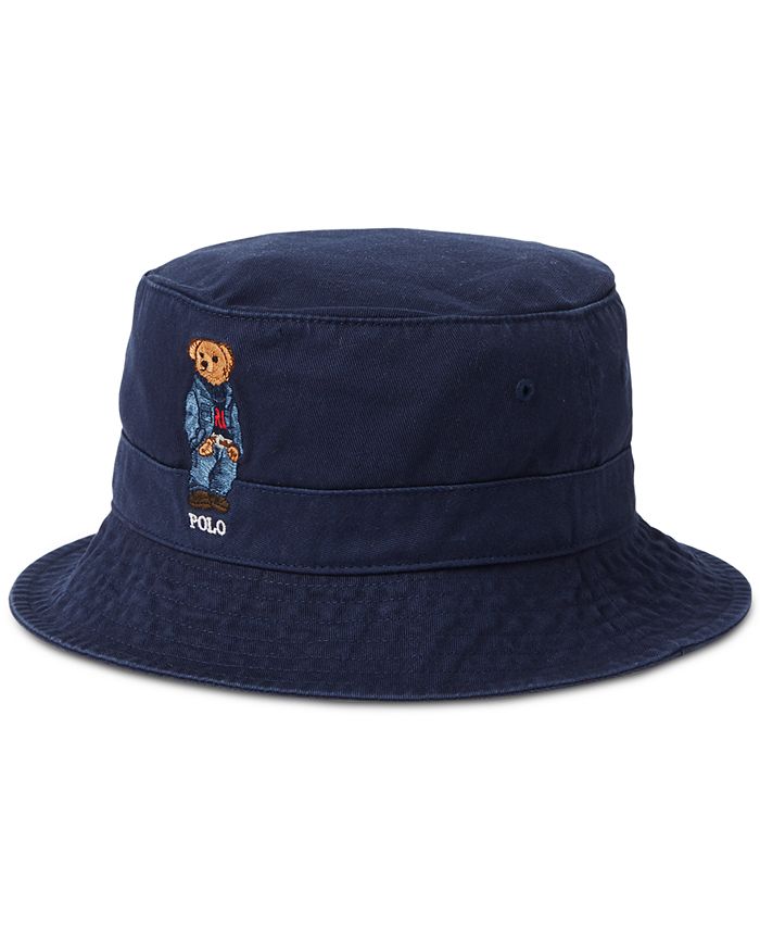 Polo Ralph Lauren Men's Cotton Polo Bear Twill Bucket Hat - Macy's