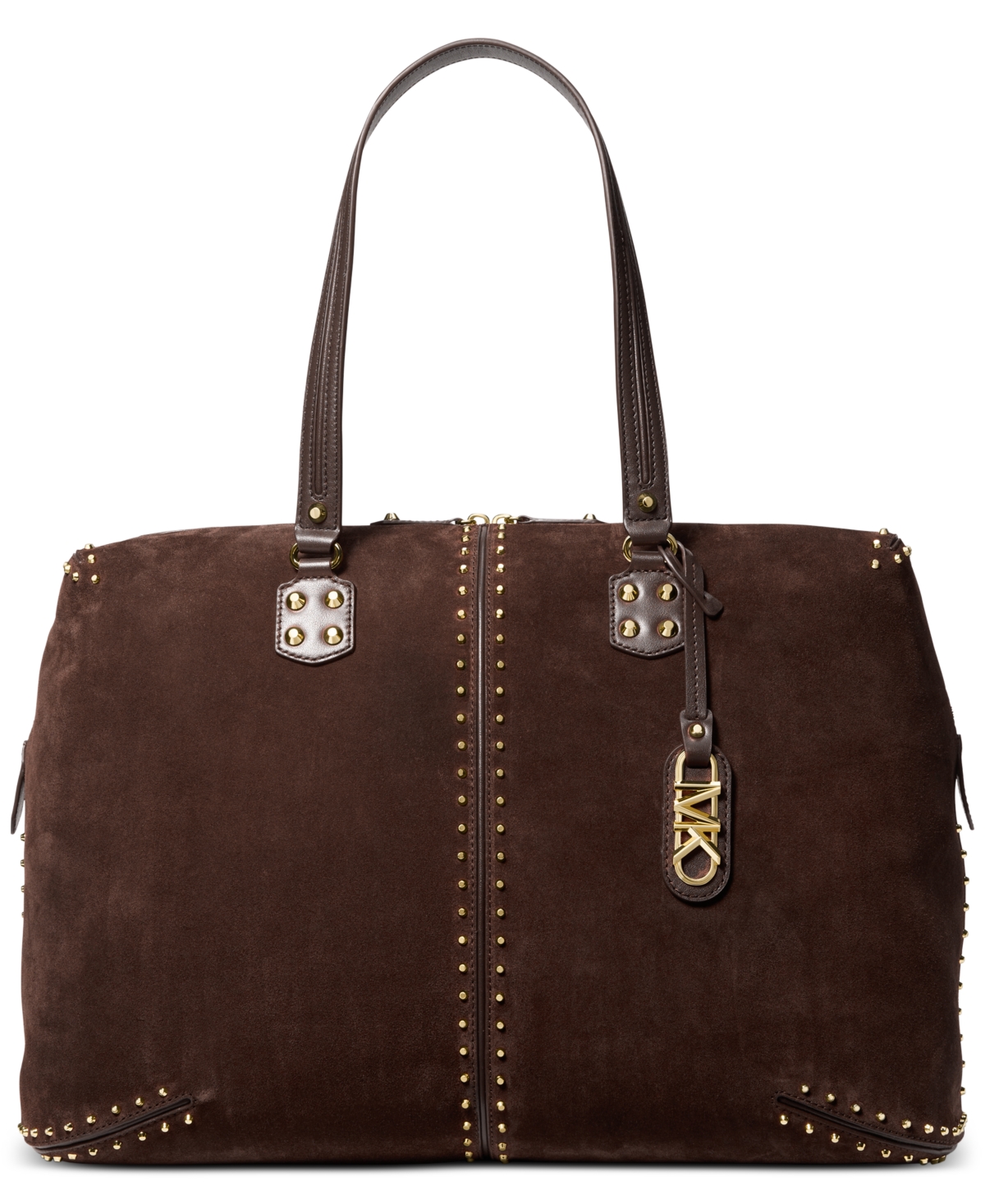 Michael Kors Michael  Astor Large Leather Shoulder Tote In Chocolate
