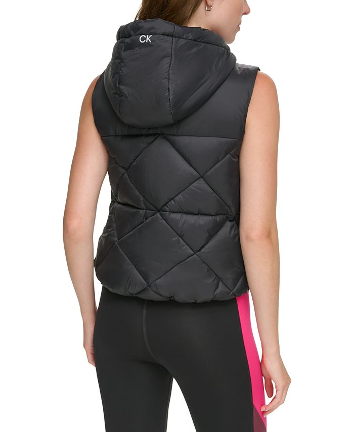Calvin Klein Women's Hooded Puffer Vest Macy's