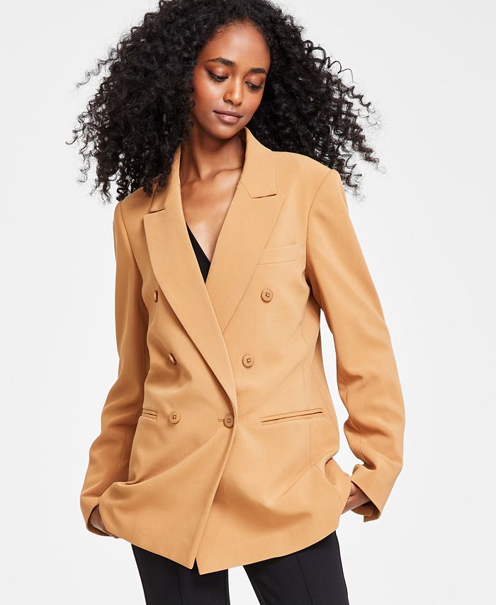 Double Breasted Peaked Lapel Short Jacket