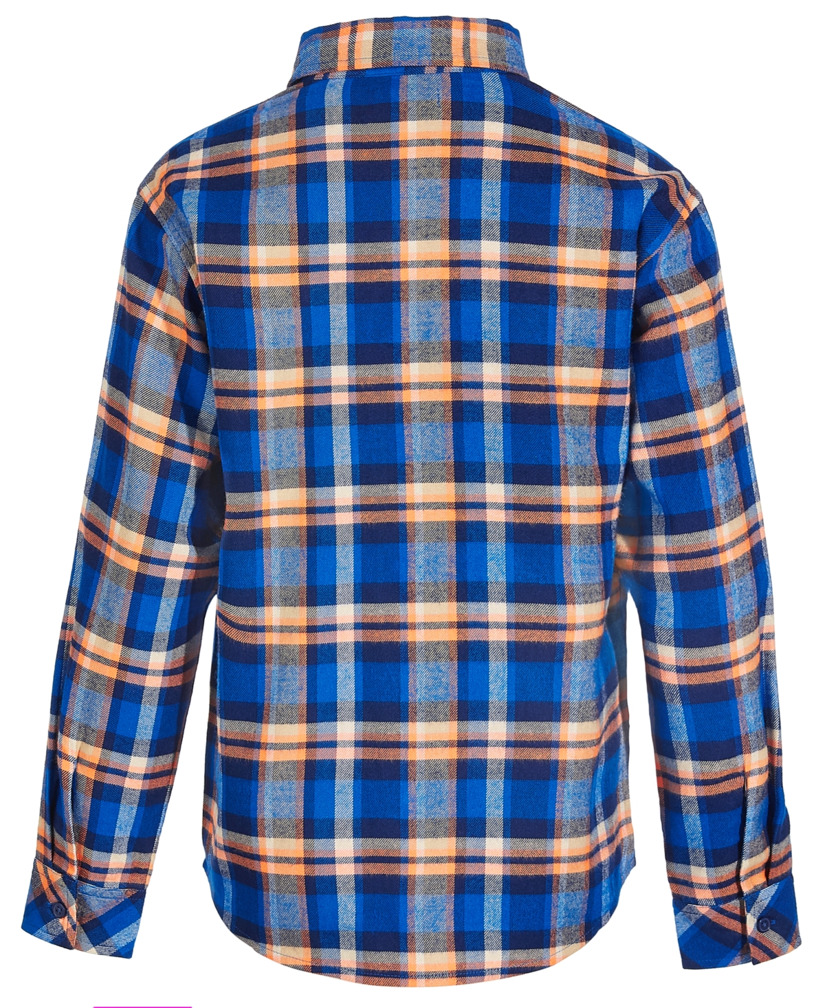 Shop Epic Threads Big Boys Oliver Plaid Flannel Button-down Shirt, Created For Macy's In Navy Sea