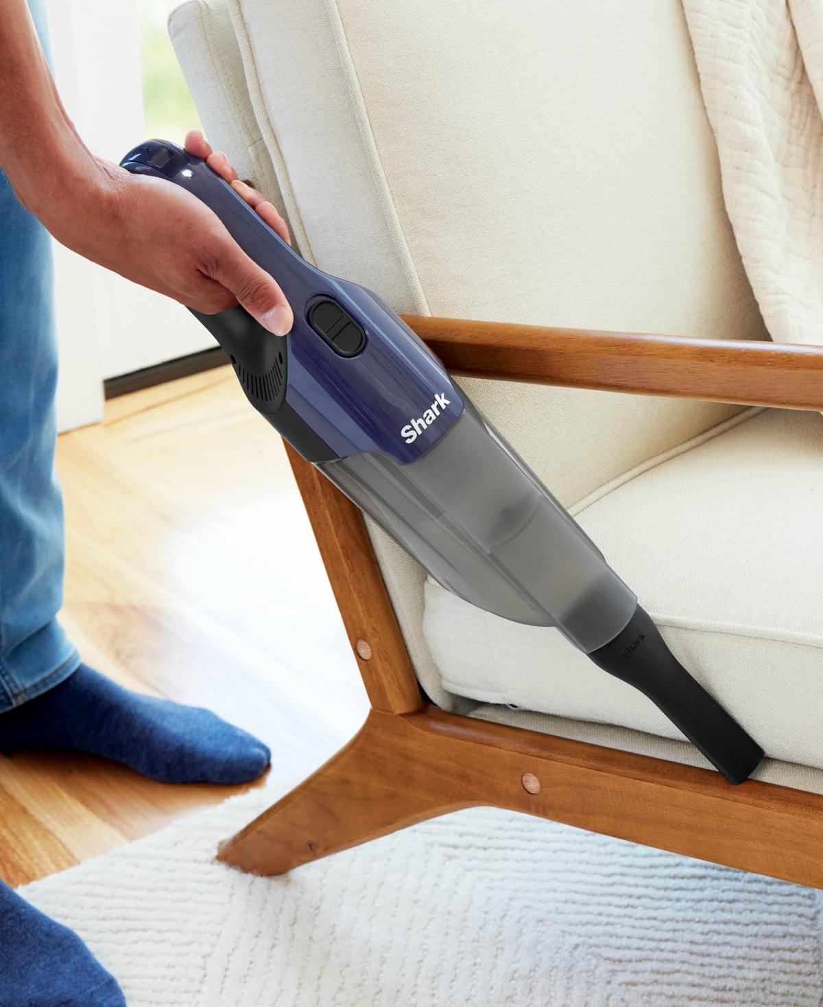 Shop Shark Cyclone Pet Hypervelocity Suction Petextract Hand-held Vacuum In Navy Blue