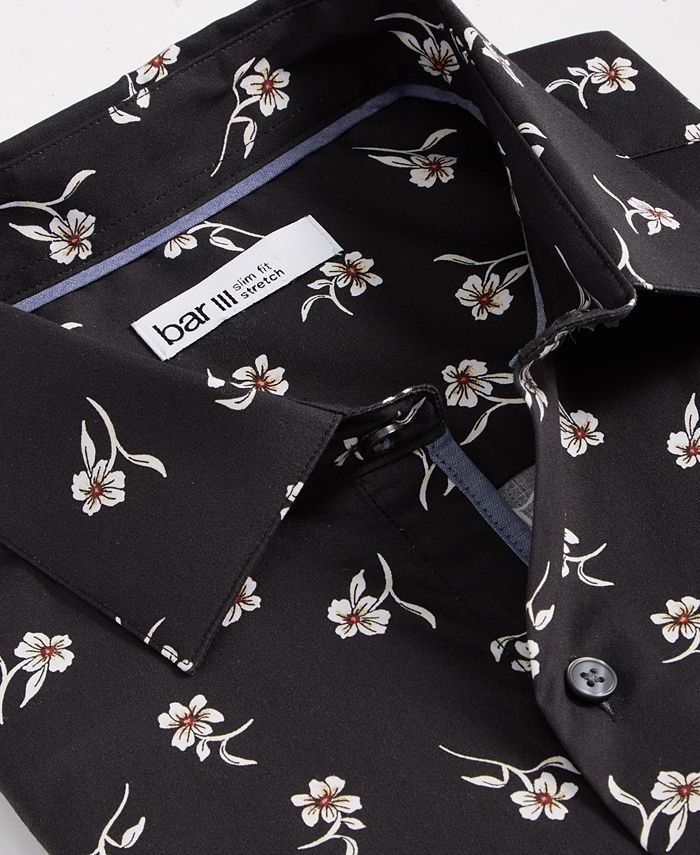 Bar III Men's Slim-Fit Liria Floral Dress Shirt, Created for Macy's ...