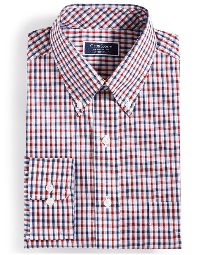 Men's Regular-Fit Moore Plaid Dress Shirt, Created for Macy's