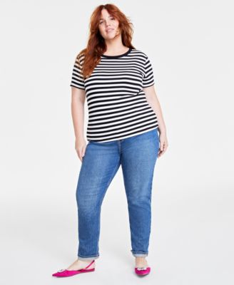 Women’s Ribbed T-Shirt, Created for Macy’s 