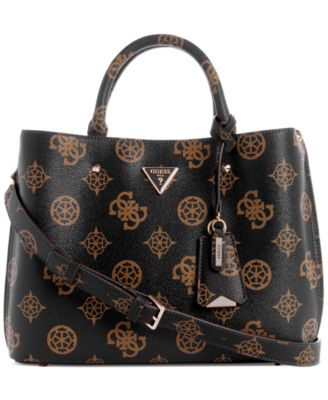 GUESS - Meridian Monogram Medium Girlfriend Satchel