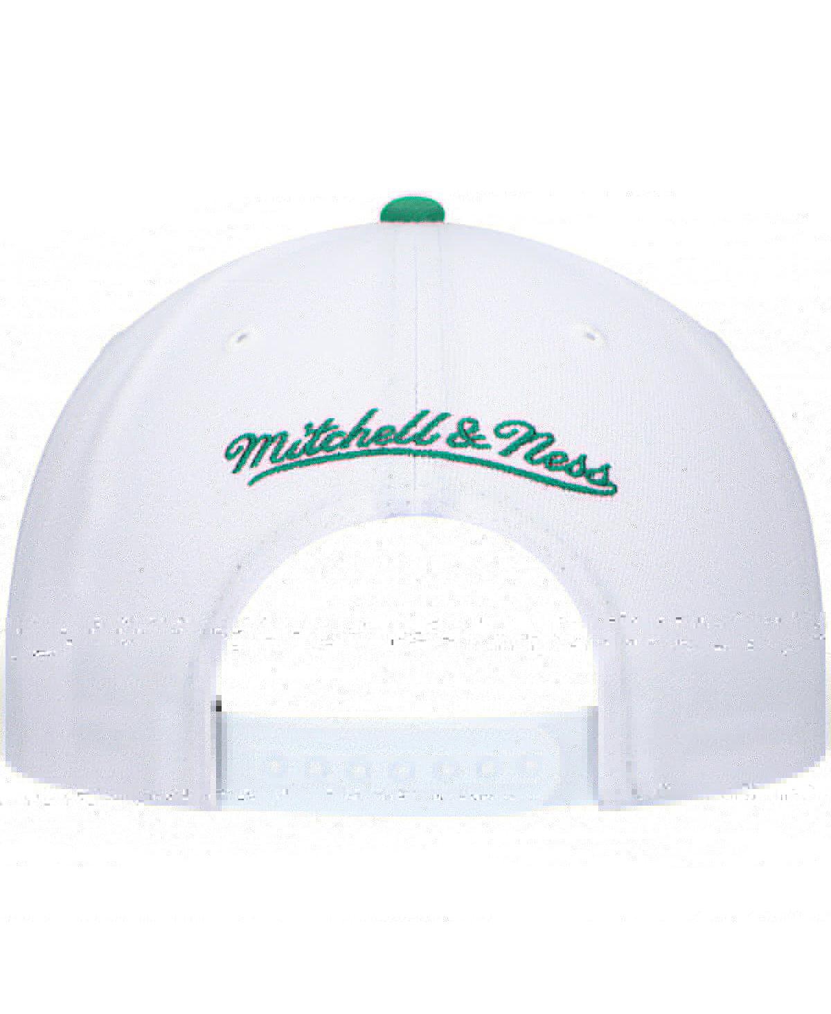 Mitchell & Ness Men's  White, Green Boston Celtics Hardwood Classics Core 2-tone 2.0 Pro Snapback Hat In White,green
