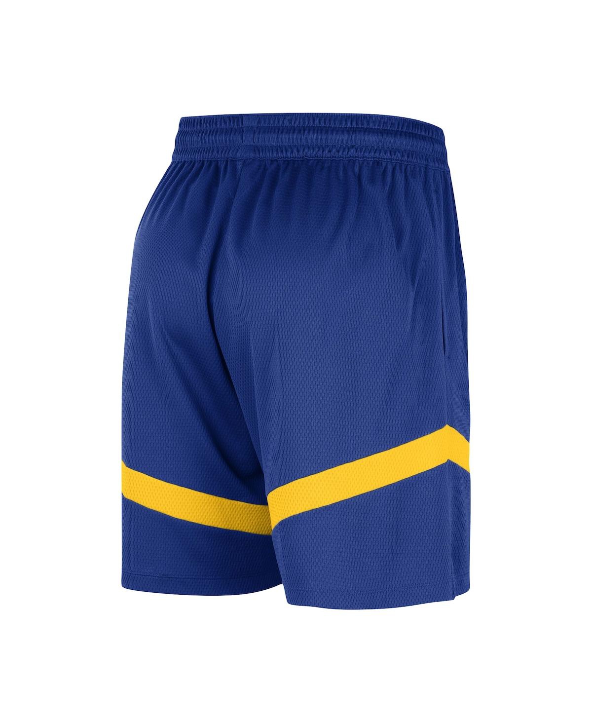 Shop Nike Men's  Royal Golden State Warriors On-court Practice Warmup Performance Shorts