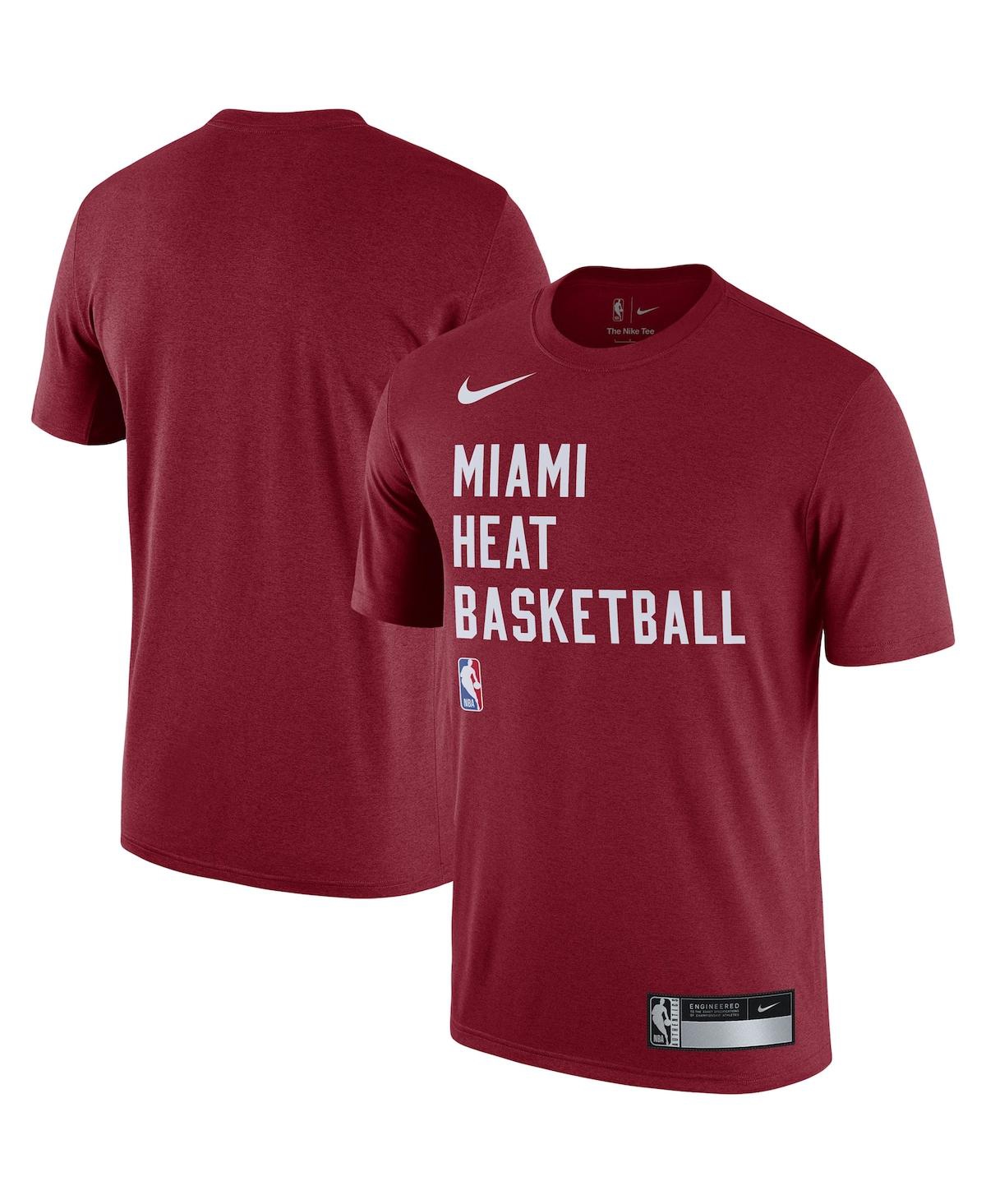 Shop Nike Men's  Red Miami Heat 2023/24 Sideline Legend Performance Practice T-shirt