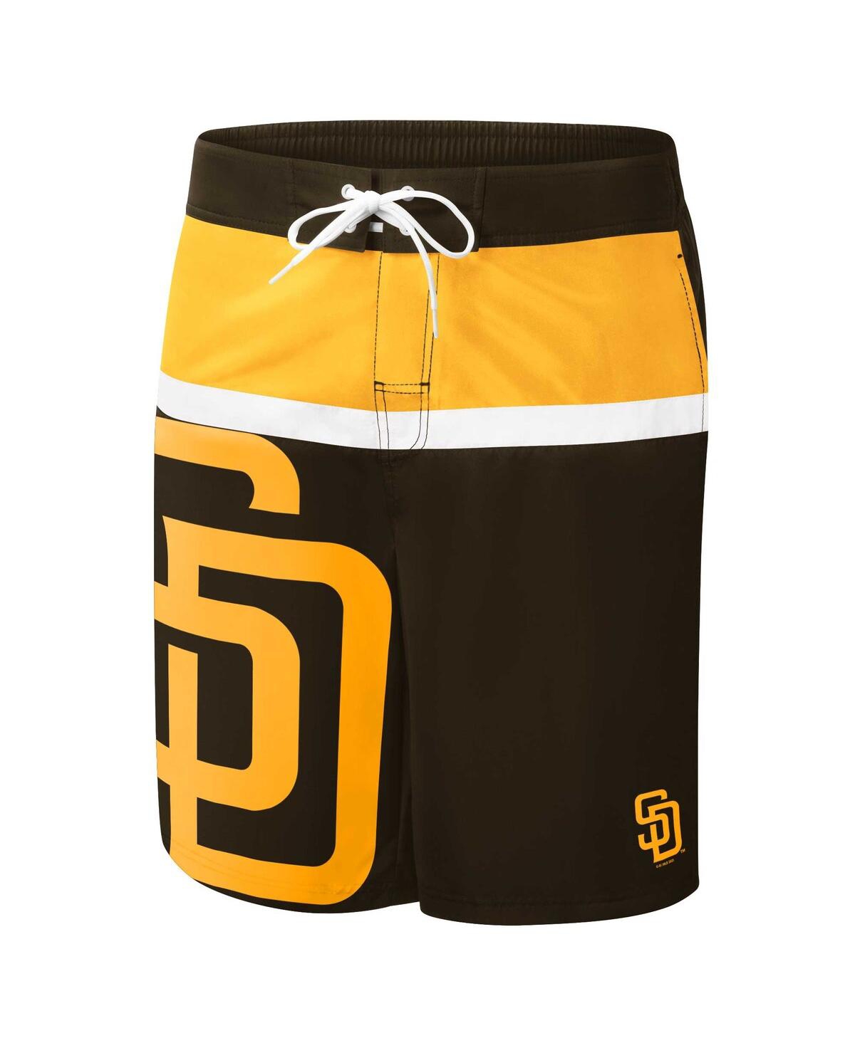 Shop G-iii Sports By Carl Banks Men's  Brown San Diego Padres Sea Wind Swim Shorts