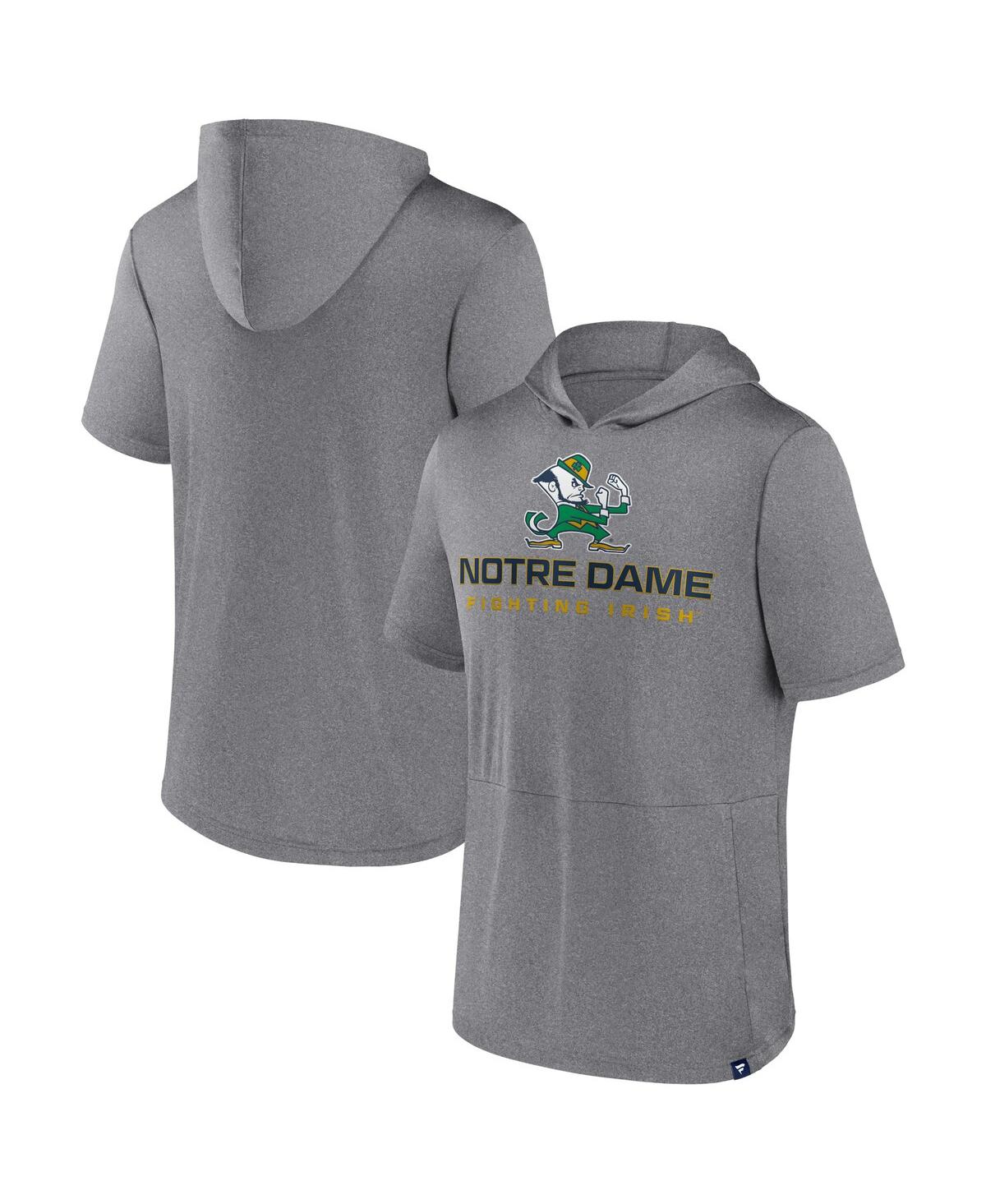 Men's FanaticsNotre Dame Fighting Irish Modern Stack Hoodie T-shirt - Heather Gray