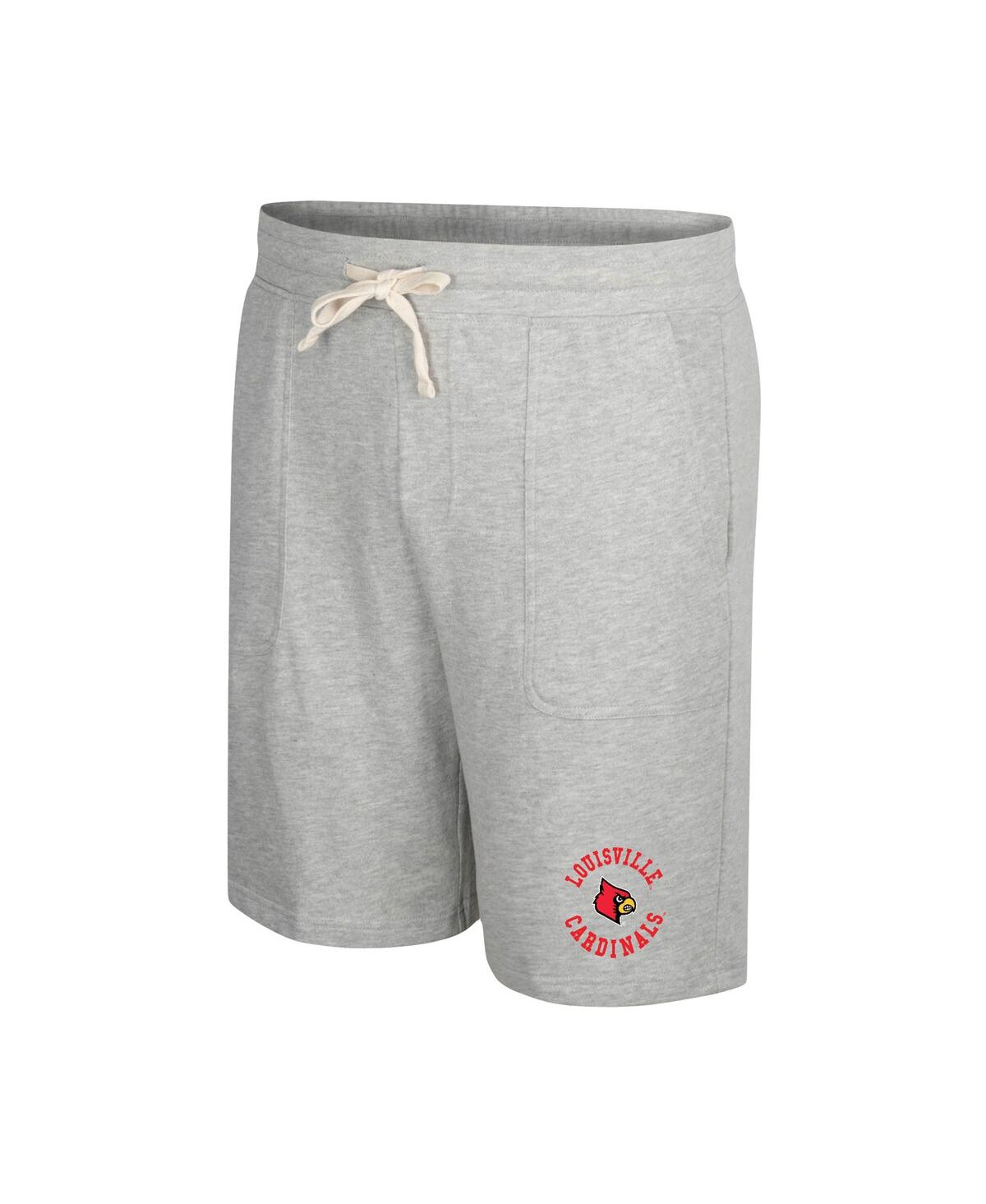 Shop Colosseum Men's  Heather Gray Louisville Cardinals Love To Hear This Terry Shorts