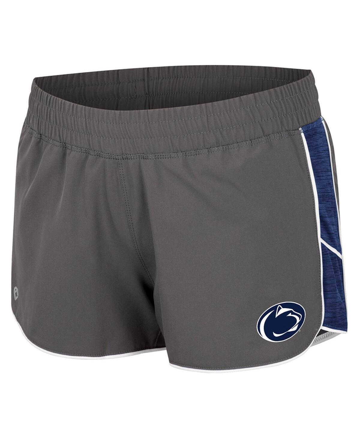Shop Colosseum Women's  Gray Penn State Nittany Lions Pull The Switch Running Shorts