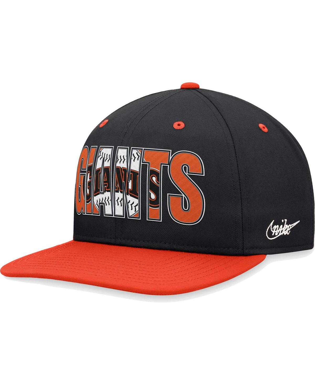 Nike Men's  Black San Francisco Giants Cooperstown Collection Pro Snapback Hat