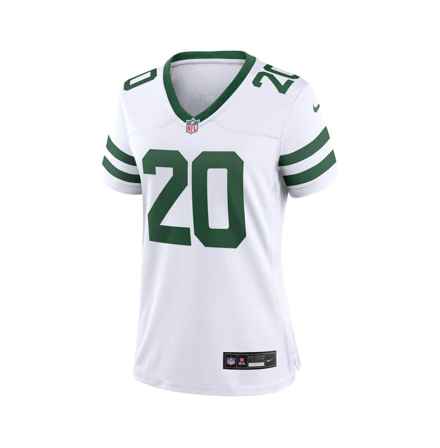 Женский топ Nike Breece Hall White New York Jets Legacy Player Game Jersey — фото 3