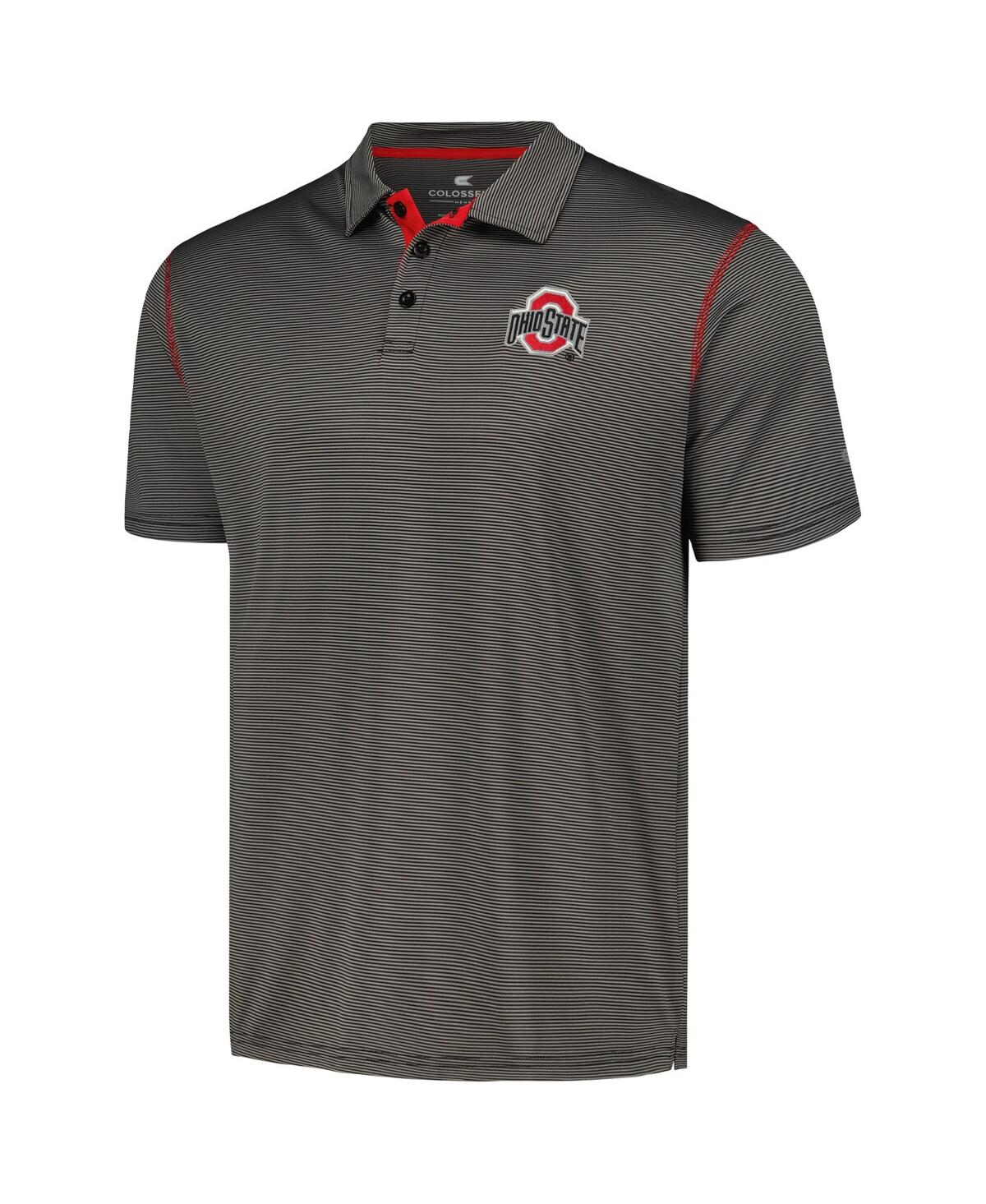Shop Colosseum Men's  Gray Ohio State Buckeyes Cameron Polo Shirt