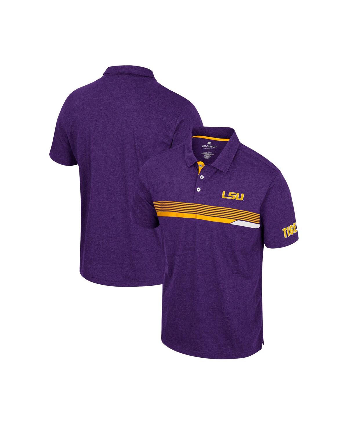 COLOSSEUM MEN'S COLOSSEUM PURPLE LSU TIGERS NO PROBLEMO POLO SHIRT 