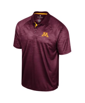 Men's Maroon Minnesota Golden Gophers Honeycomb Raglan Polo Shirt