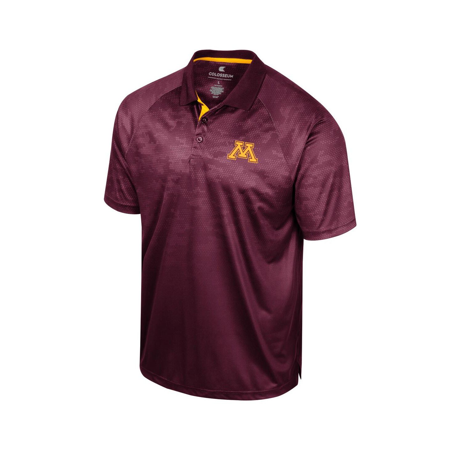 Men's Maroon Minnesota Golden Gophers Honeycomb Raglan Polo Shirt