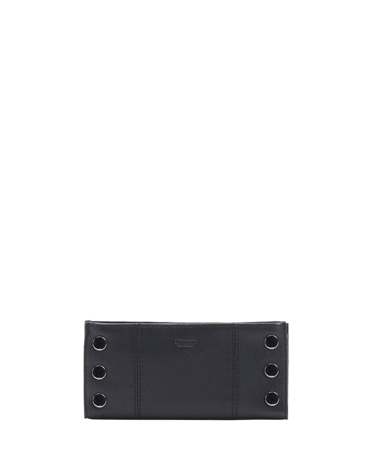 Shop Hammitt 110 North Leather Wallet In Black Brushed Gold