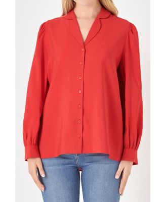 Women's Scallop Collared Dress Shirt