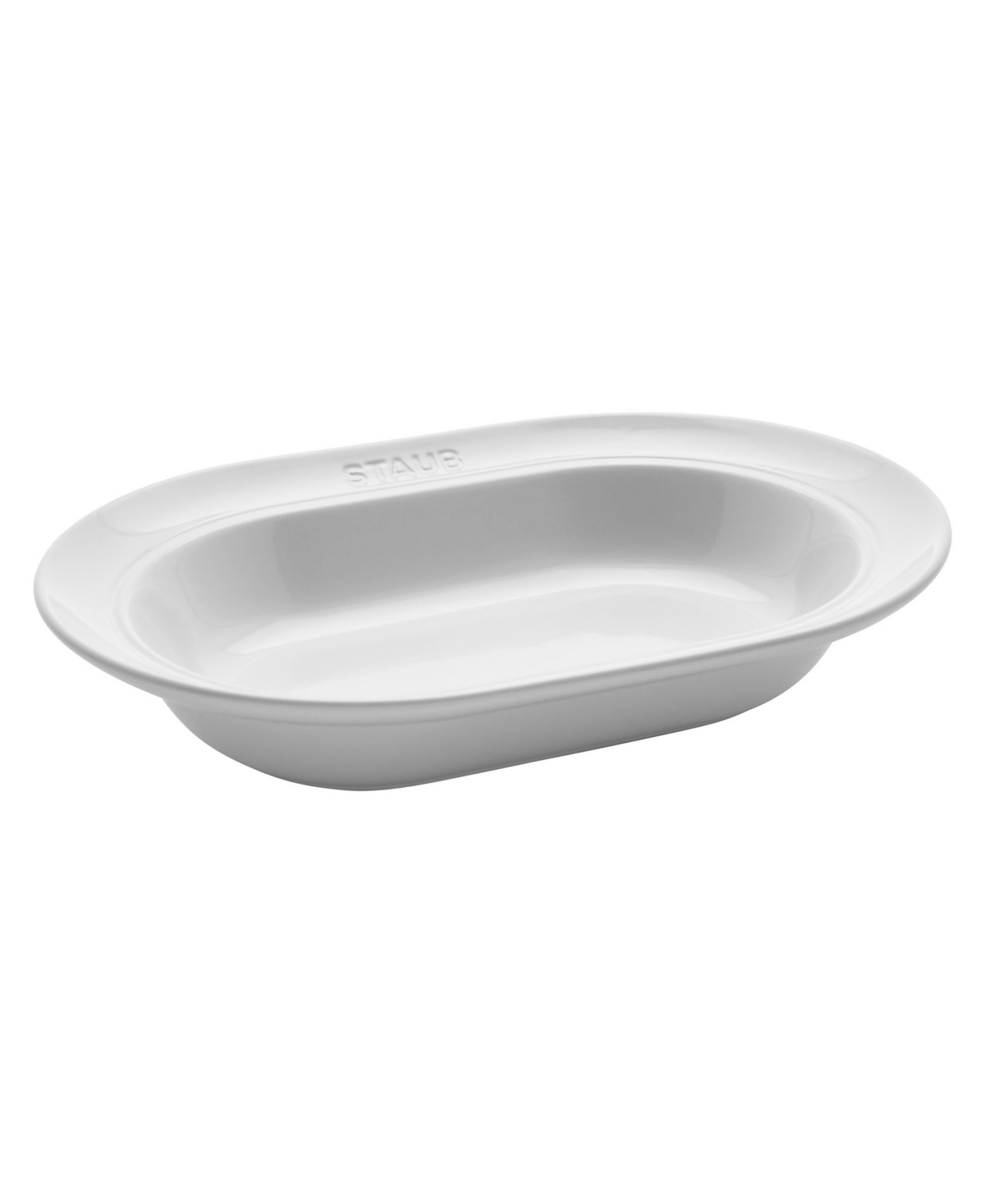 Staub 10" Oval Serving Dish In White