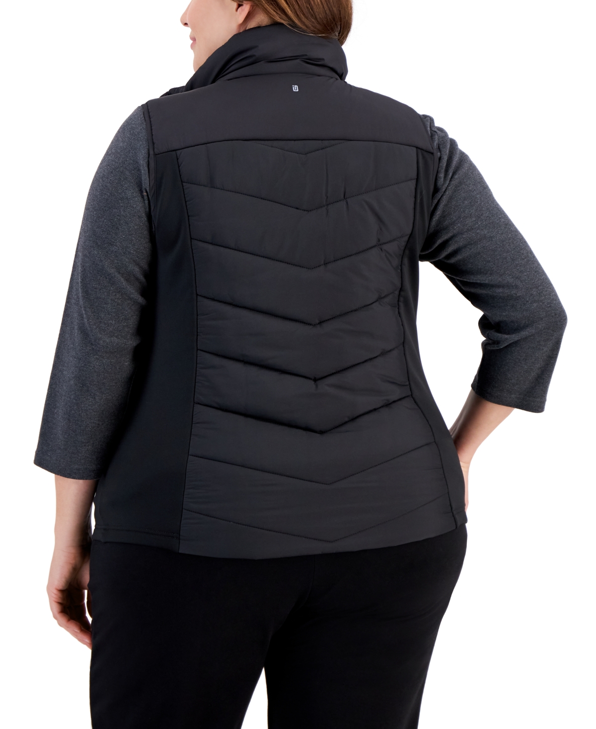 Id Ideology Plus Size Zip-Front Puffer Vest, Created for Macy's