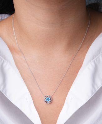 2-Pc. Set Pink Amethyst (1-1/2 ct. t.w.) & Diamond Accent Spiral Pendant Necklace & Matching Ring in 14k Rose Gold-Plated Sterling Silver (Also in Blue Topaz & Citrine)