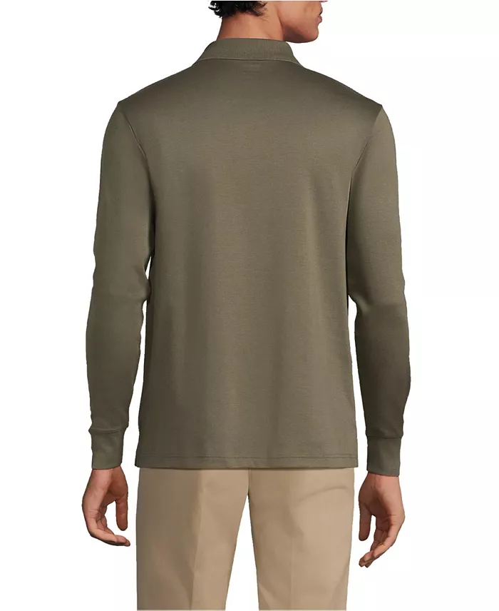 Men's Long Sleeve Cotton Supima Polo Shirt - thumbnail 2