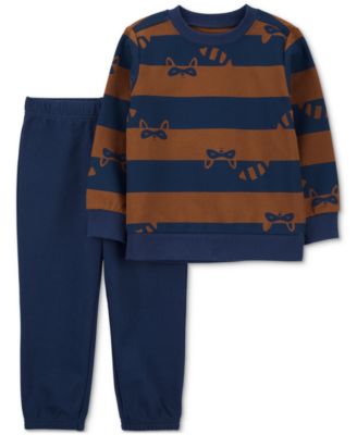Carter's - Baby Boys Cotton Striped Sweater and Pants, 2 Piece Set